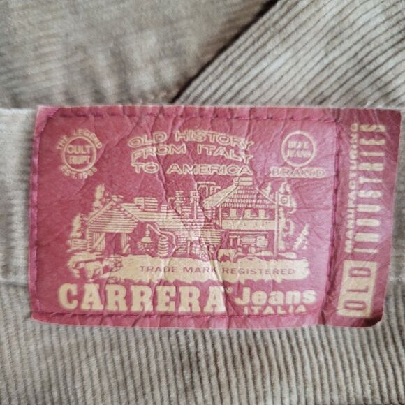 CARRERA Italy Jeans Brown Corduroy Mens 700 Regular Straight 33x28.5 Preppy - Picture 6 of 10